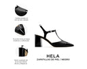 Hela - Zapatillas de Piel Negras, infografía