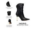 Ingrid - Botines de Piel Negros, infografía