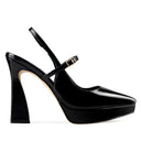 Iraís Zapatillas de Piel Charol Negro - vista 1