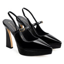 Iraís Zapatillas de Piel Charol Negro - vista 7