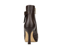 Isadora botín de piel chocolate con tacón estilizado - vista 3