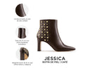 Jessica - Botines de Piel Cafés, infografía