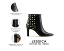 Jessica - Botines de Piel Negros, infografía