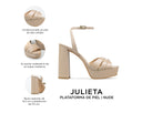 Julieta - Tacones de Piel Nude, infografía