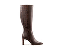 Karla - Botas de Piel Croco Cafés, vista 1