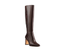 Karla - Botas de Piel Croco Cafés, vista 2
