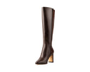 Karla - Botas de Piel Croco Cafés, vista 3