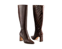 Karla - Botas de Piel Croco Cafés, vista 7