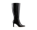 Karla - Botas de Piel Croco Negras, vista 1