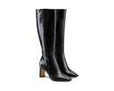 Karla - Botas de Piel Croco Negras, vista 5