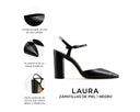 Laura - Zapatillas de Piel Negras, infografía