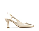Lea - Zapatillas de Piel Champagne, vista 1