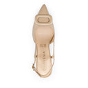 Leslie zapatilla de piel charol beige - vista 5
