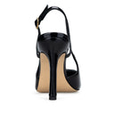 Leslie zapatilla de piel charol negro - vista 3