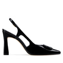 Leslie zapatilla de piel charol negro - vista 4