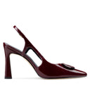 Leslie zapatilla de piel charol vino - vista 4