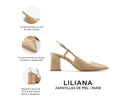 Liliana - Zapatillas de Piel Beige, infografía
