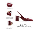 Lilith - Zapatillas de Piel Rojas, infografía