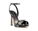 Lily - Tacones de Piel Biak Negros con Blanco, vista 2