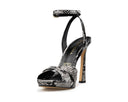 Lily - Tacones de Piel Biak Negros con Blanco, vista 3