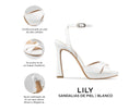 Lily - Tacones de Piel Blancos, infografía