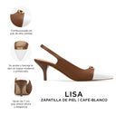 Infografía Lisa café con blanco - detalles y medidas
