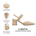 Infografía Lizeth beige - detalles y medidas