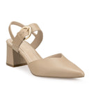 Lizeth zapatillas de piel beige - vista 2