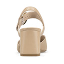 Lizeth zapatillas de piel beige - vista 3