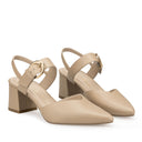 Lizeth zapatillas de piel beige - vista 5