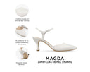 Magda - Zapatillas de Piel Marfil, infografía