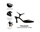Magda - Zapatillas de Piel Negras, infografía