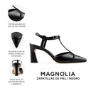 Infografía Magnolia negro - detalles y medidas