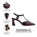Infografía Magnolia vino - detalles y medidas