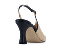 Maite - Tacones de Piel Negros con Beige, vista 4