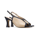 Maite - Tacones de Piel Negros con Beige, vista 5