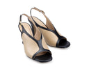 Maite - Tacones de Piel Negros con Beige, vista 6