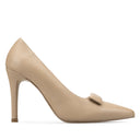 Maria zapatillas de piel beige - vista 1