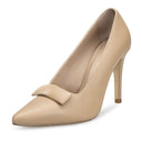 Maria zapatillas de piel beige - vista 2