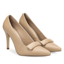 Maria zapatillas de piel beige - vista 7