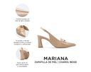 Mariana - Zapatillas de Piel Beige, infografía