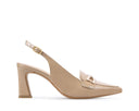 Mariana - Zapatillas de Piel Beige, vista 1