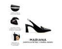 Mariana - Zapatillas de Piel Negras, infografía