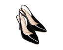 Marisela - Zapatillas de Piel Negras, vista 6