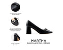 Martha - Zapatillas de Piel Negras, infografía