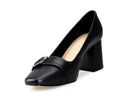 Martha - Zapatillas de Piel Negras, vista 3