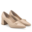 Mayra zapatillas de piel beige - vista 7