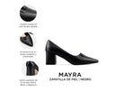 Mayra - Zapatillas de Piel Negras, infografía