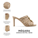Infografía Mégara beige - detalles y medidas