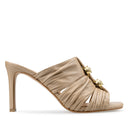 Mégara sandalia mule de piel beige - vista 1